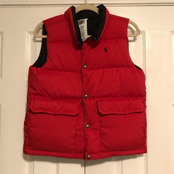 Polo Ralph Lauren reversable vest black/red size M 10/12 new without tag - Picture 8 of 14